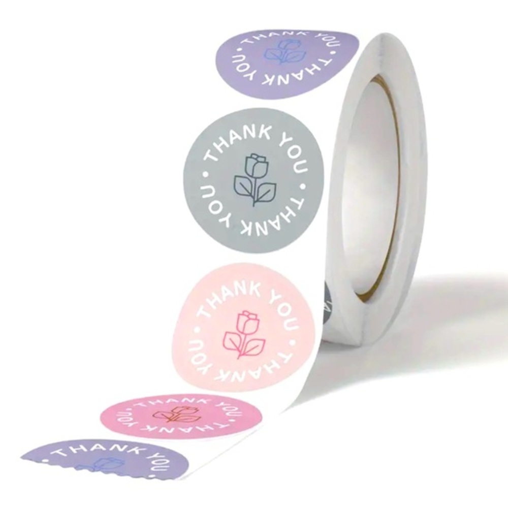 500 Assorted Thank You Stickers 1”‎ - Picture 2 of 3